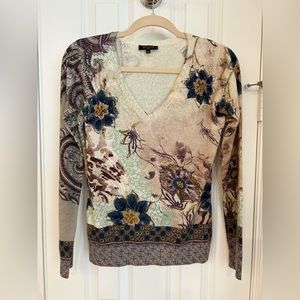 Etro Silk and Cashmere Floral Sweater - 44 - M - EUC!!!